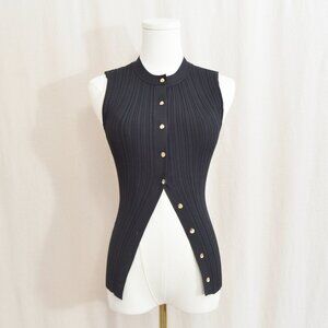 Dissh black jasmine knit top NWOT XS